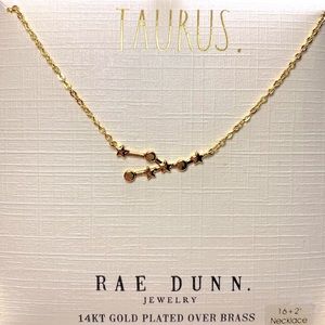 NIB RAE DUNN gold toned TAURUS single layer necklace 😍 Box included ❤️